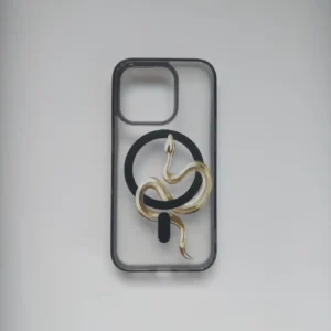 IPhone 15 Pro Transparent Snake Pattern Back Cover