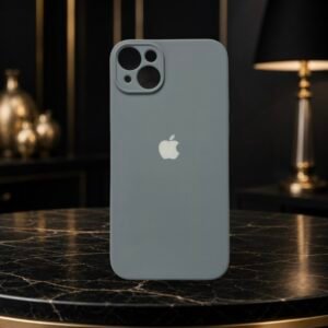 IPHONE 15 PLUS GRAY SILICONE BACK COVER
